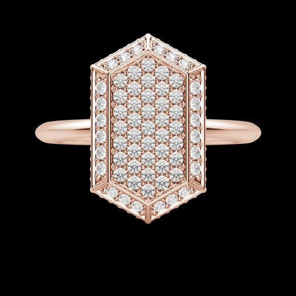 Hexagon Pavé Ring - Picture 9 of 9